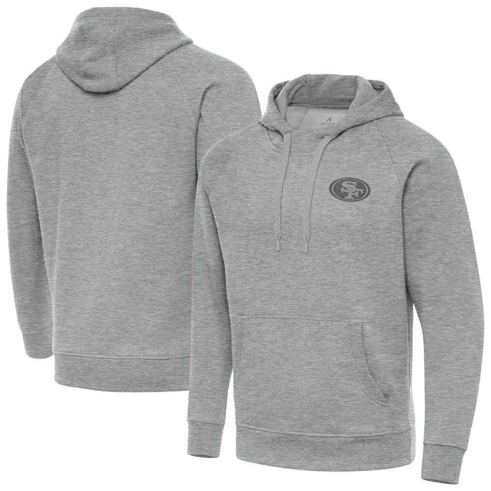 San Francisco 49ers Antigua Victory Hoodie Heather Gray | NFL