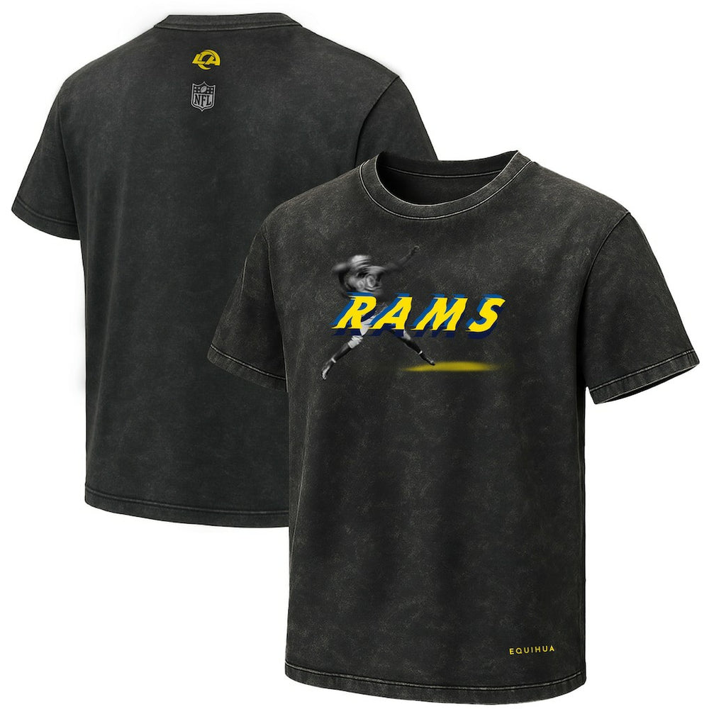 Los Angeles Rams EQUIHUA Retro T-Shirt Black | NFL