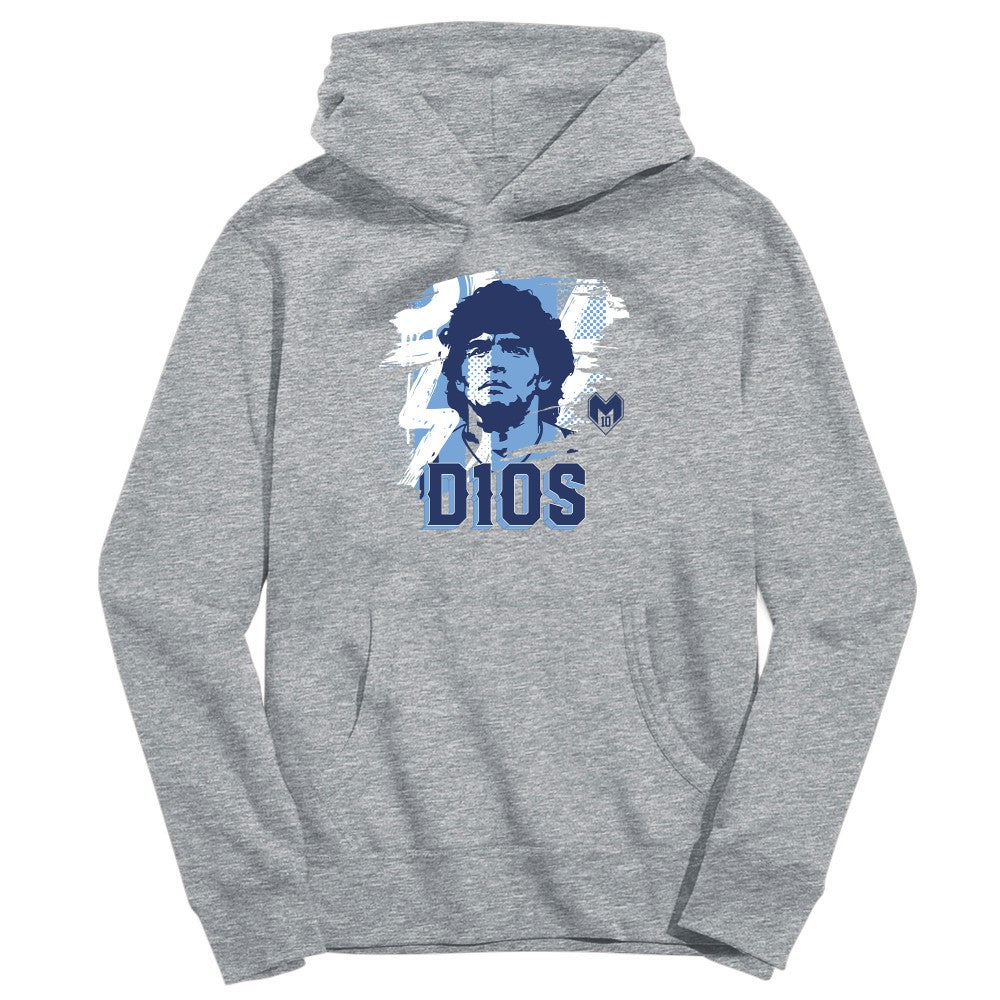Diego Maradona Argentina National Team Vive La Fete Youth D10S Pullover Hoodie Gray - FIFA World CUP