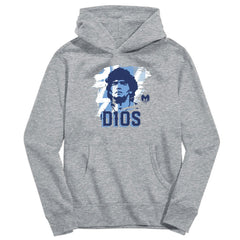 Diego Maradona Argentina National Team Vive La Fete Youth D10S Pullover Hoodie Gray - FIFA World CUP