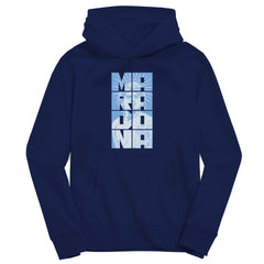 Diego Maradona Argentina National Team Vive La Fete Youth Portrait Pullover Hoodie Navy - FIFA World CUP