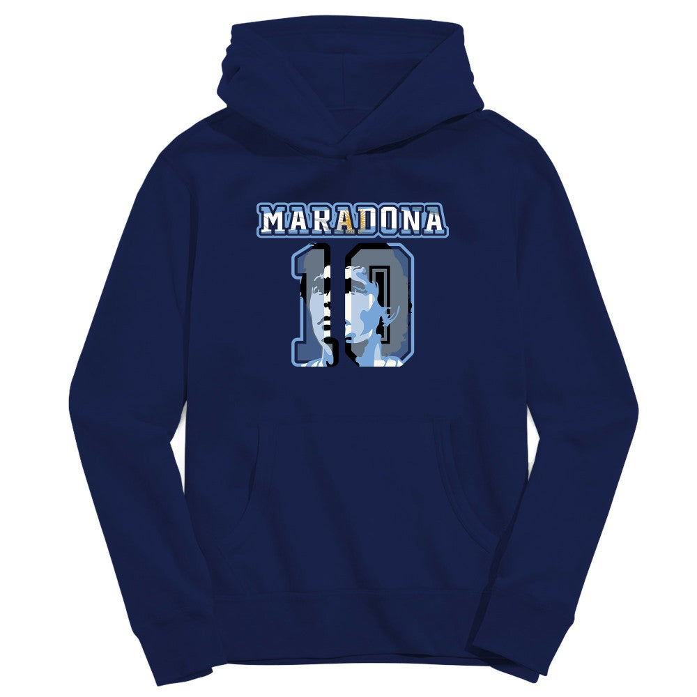 Diego Maradona Argentina National Team Vive La Fete Youth Name & Number Pullover Hoodie Navy - FIFA World CUP