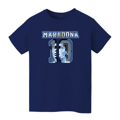 Diego Maradona Argentina National Team Vive La Fete Youth Name & Number T-Shirt Navy - FIFA World CUP
