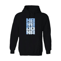 Diego Maradona Argentina National Team Vive La Fete Women's Portrait Pullover Hoodie Black - FIFA World CUP