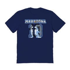 Diego Maradona Argentina National Team Vive La Fete Women's Name & Number T-Shirt Navy - FIFA World CUP