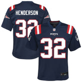 TreVeyon Henderson New England Patriots Youth Team Game Jersey Navy | Nike for Sale