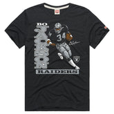Bo Jackson Las Vegas Raiders Homage Unisex Retired Player Classic Caricature T-Shirt Charcoal | NFL