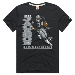 Bo Jackson Las Vegas Raiders Homage Unisex Retired Player Classic Caricature T-Shirt Charcoal | NFL
