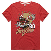 Jerry Rice San Francisco 49ers Homage Unisex Retired Player Classic Caricature T-Shirt Scarlet | NFL