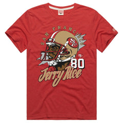 Jerry Rice San Francisco 49ers Homage Unisex Retired Player Classic Caricature T-Shirt Scarlet | NFL