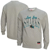 San Jose Sharks Mitchell & Ness Women's Hockey Night Sweatshirt - Heather Gray - NHL