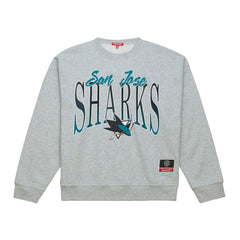 San Jose Sharks Mitchell & Ness Women's Hockey Night Sweatshirt - Heather Gray - NHL