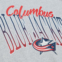 Columbus Blue Jackets Mitchell & Ness Women's Hockey Night Sweatshirt - Heather Gray - NHL