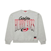 Carolina Hurricanes Mitchell & Ness Women's Hockey Night Sweatshirt - Heather Gray - NHL