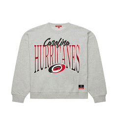 Carolina Hurricanes Mitchell & Ness Women's Hockey Night Sweatshirt - Heather Gray - NHL