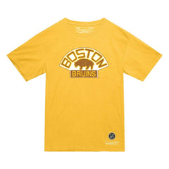 Boston Bruins Mitchell & Ness Heritage T-Shirt - Gold - NHL