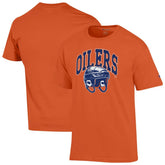 Edmonton Oilers Champion Helmet T-Shirt - Orange - NHL