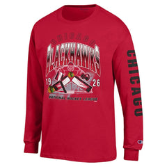 Chicago Blackhawks Champion Long Sleeve Jersey T-Shirt - Red - NHL