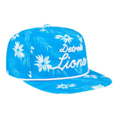 Detroit Lions New Era Palm Print A-Frame 9FIFTY Snapback Hat Blue | NFL