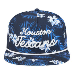 Houston Texans New Era Palm Print A-Frame 9FIFTY Snapback Hat Navy | NFL