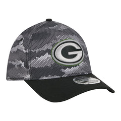 Green Bay Packers New Era Camo A-Frame 39THIRTY Flex Hat Black | NFL