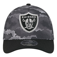 Las Vegas Raiders New Era Camo A-Frame 39THIRTY Flex Hat Black | NFL