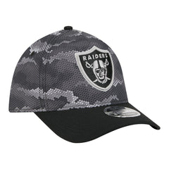 Las Vegas Raiders New Era Camo A-Frame 39THIRTY Flex Hat Black | NFL
