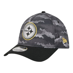 Pittsburgh Steelers New Era Camo A-Frame 39THIRTY Flex Hat Black | NFL