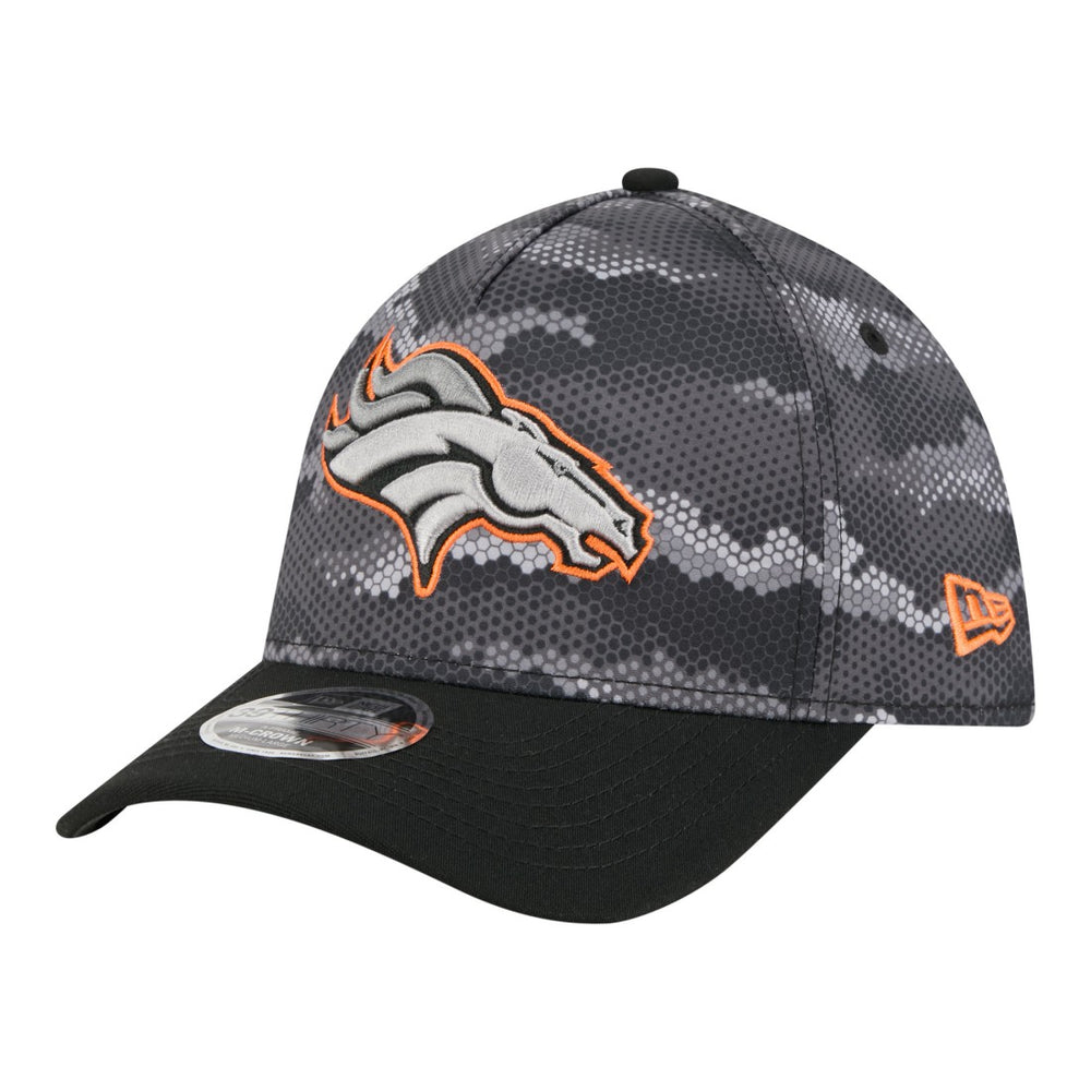 Denver Broncos New Era Camo A-Frame 39THIRTY Flex Hat Black | NFL