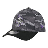 Minnesota Vikings New Era Camo A-Frame 39THIRTY Flex Hat Black | NFL