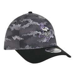 Minnesota Vikings New Era Camo A-Frame 39THIRTY Flex Hat Black | NFL