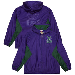 Milwaukee Bucks Playmaker Full-Zip Hooded Windbreaker Jacket Purple - NBA