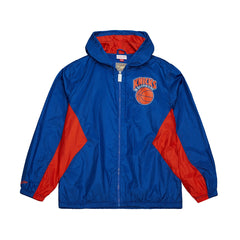 New York Knicks Playmaker Full-Zip Hooded Windbreaker Jacket Blue - NBA