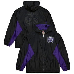 Sacramento Kings Playmaker Full-Zip Hooded Windbreaker Jacket Black - NBA