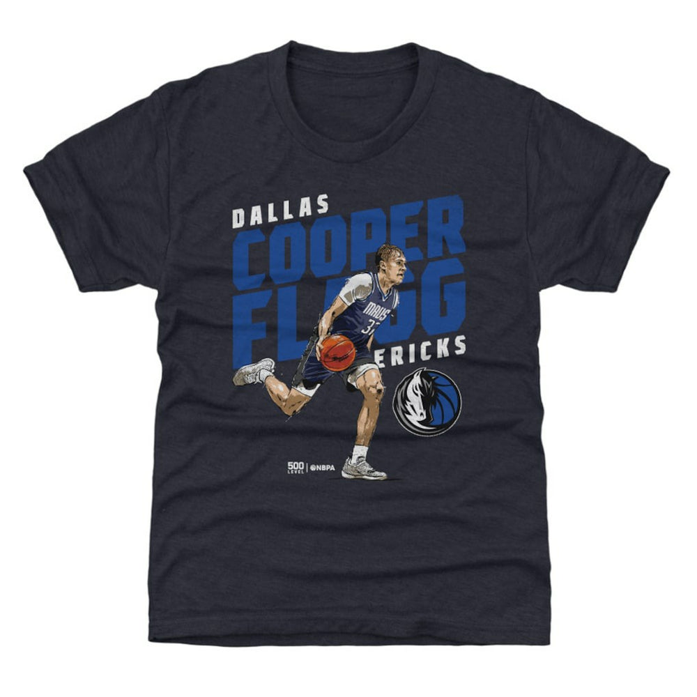 Cooper Flagg Dallas Mavericks 500 Level Youth Slant T-Shirt Navy - NBA