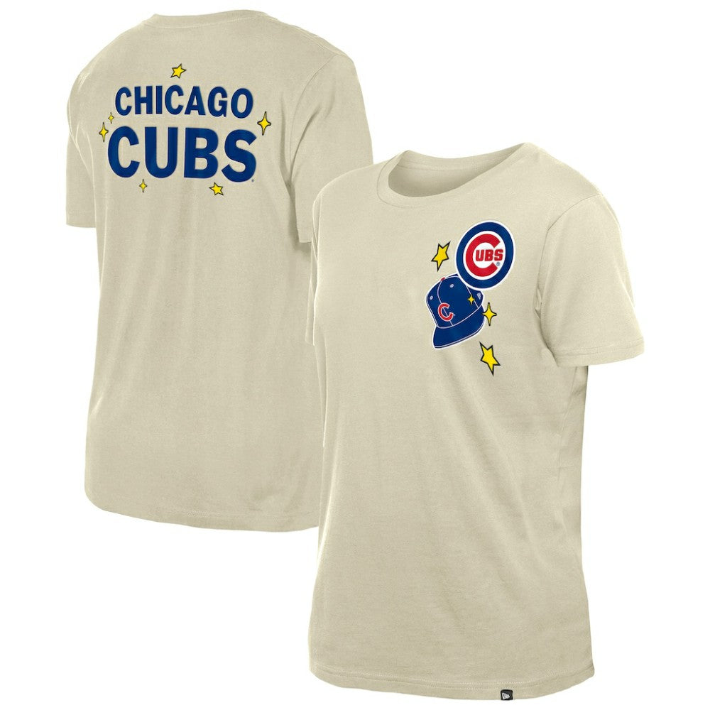 Chicago Cubs New Era Women's Stars & Cap T-Shirt - MLB