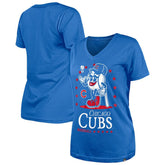 Chicago Cubs New Era Women's Little Miss 2 V-Neck T-Shirt - MLB