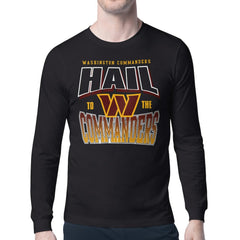 Washington Commanders Starter Comic Style Slogan Long Sleeve T-Shirt Black | NFL