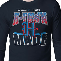 Houston Texans Starter Comic Style Slogan Long Sleeve T-Shirt Navy | NFL