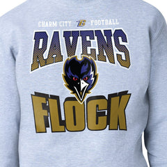 Baltimore Ravens Starter Comic Style Sweatshirt Gray | NFL