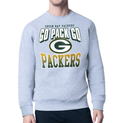 Green Bay Packers Starter Comic Style Sweatshirt Gray | NFL