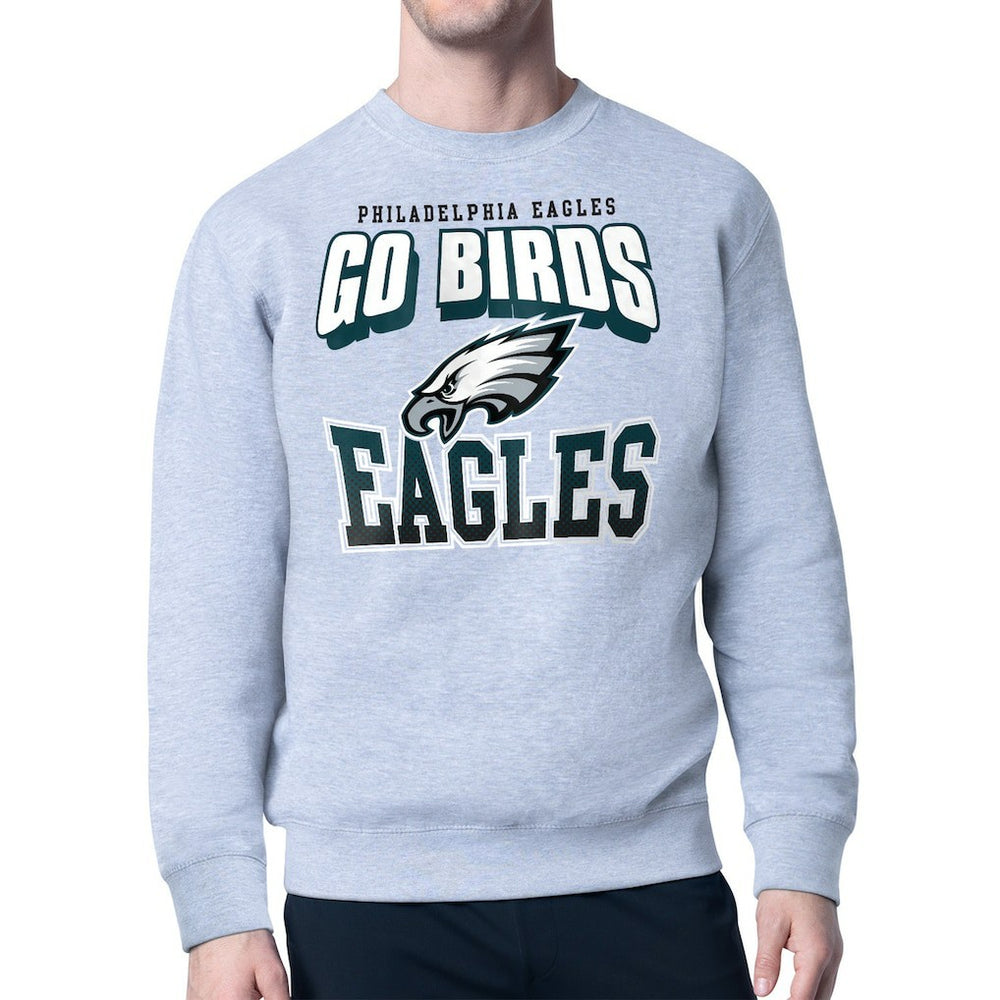 Philadelphia Eagles Starter Comic Style Sweatshirt Gray | NFL