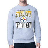 Pittsburgh Steelers Starter Comic Style Sweatshirt Gray | NFL