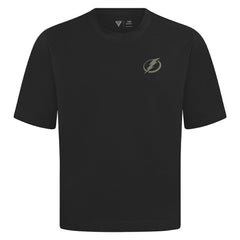 Tampa Bay Lightning Levelwear Copper Oversized Luxe Signature Knit T-Shirt - Black - NHL