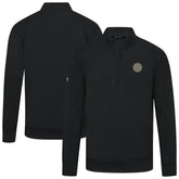 Edmonton Oilers Levelwear Copper Upright Quarter-Zip Pullover - Black - NHL
