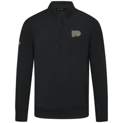 Philadelphia Flyers Levelwear Copper Upright Quarter-Zip Pullover - Black - NHL