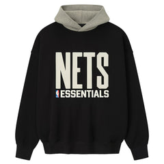 Brooklyn Nets Fear of God x NBA Macao Sport Fit Hoodie Black/Heather Gray - NBA
