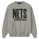 Brooklyn Nets Fear of God x NBA Sport Fit T-Shirt Heather Gray - NBA