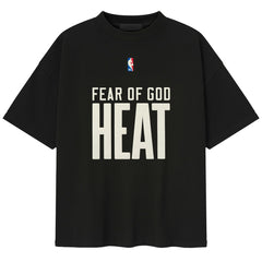 Miami Heat Fear of God x NBA Unisex 90s T-Shirt Heather Black - NBA