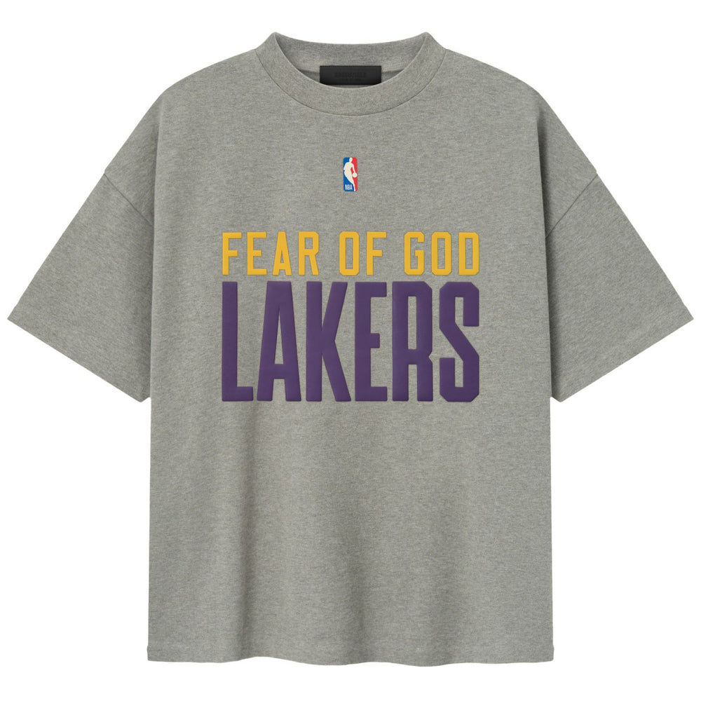 Los Angeles Lakers Fear of God x NBA Unisex 90s T-Shirt Heather Gray - NBA